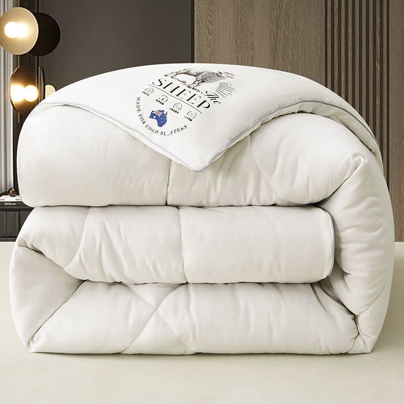 Wool Winter Quilt Single/Double Dormitory Student Ultra Thick 12-Pound 2m/1.5m Warm Deep Sleep Winter Cashmere Comforter