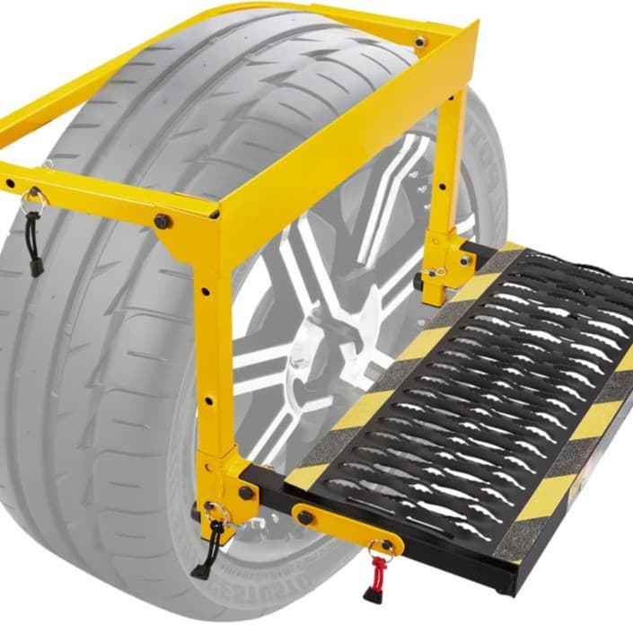 Off-Road Vehicle Rv Tire Step, Foldable, Upgraded Load Capacity 350lb, Easy to Use