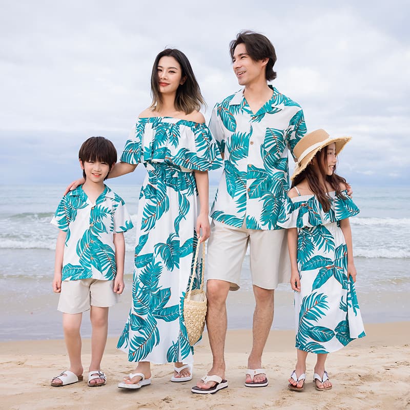 Mother-Daughter Matching Outfits 2023 New Summer Dress Beach Vacation Dress Family of Three Stylish High-End