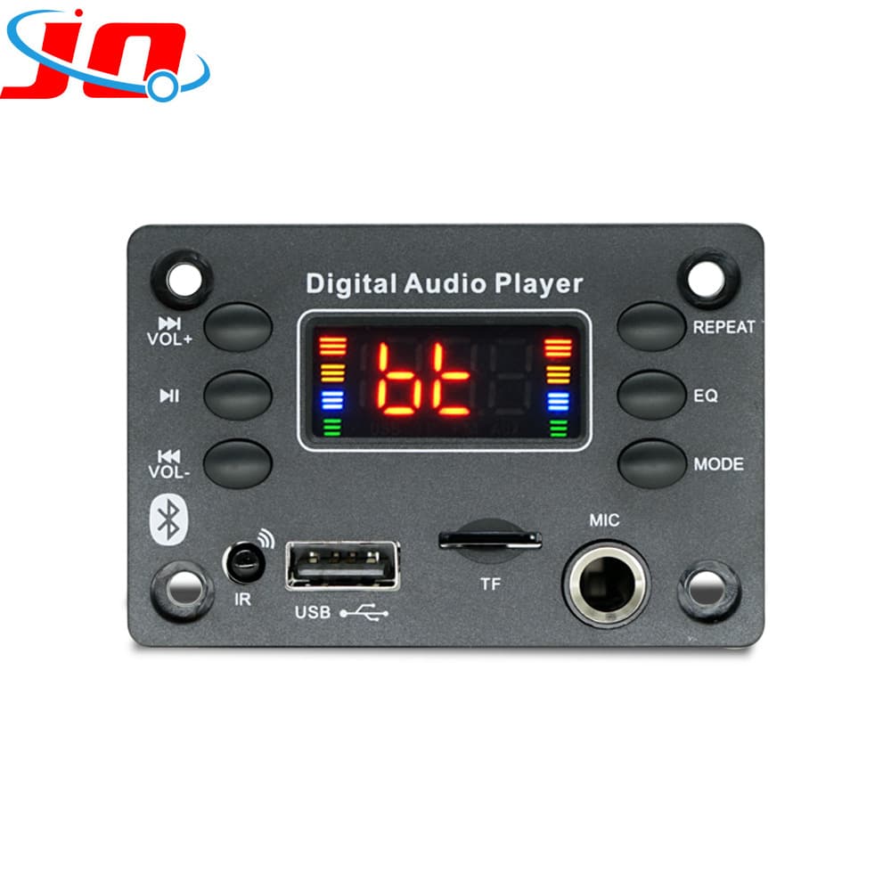 JQ Amplifier Board 2*25W Microphone Interface Bluetooth MP3 Decoding Board Car Audio Bluetooth Template Audio Accessories