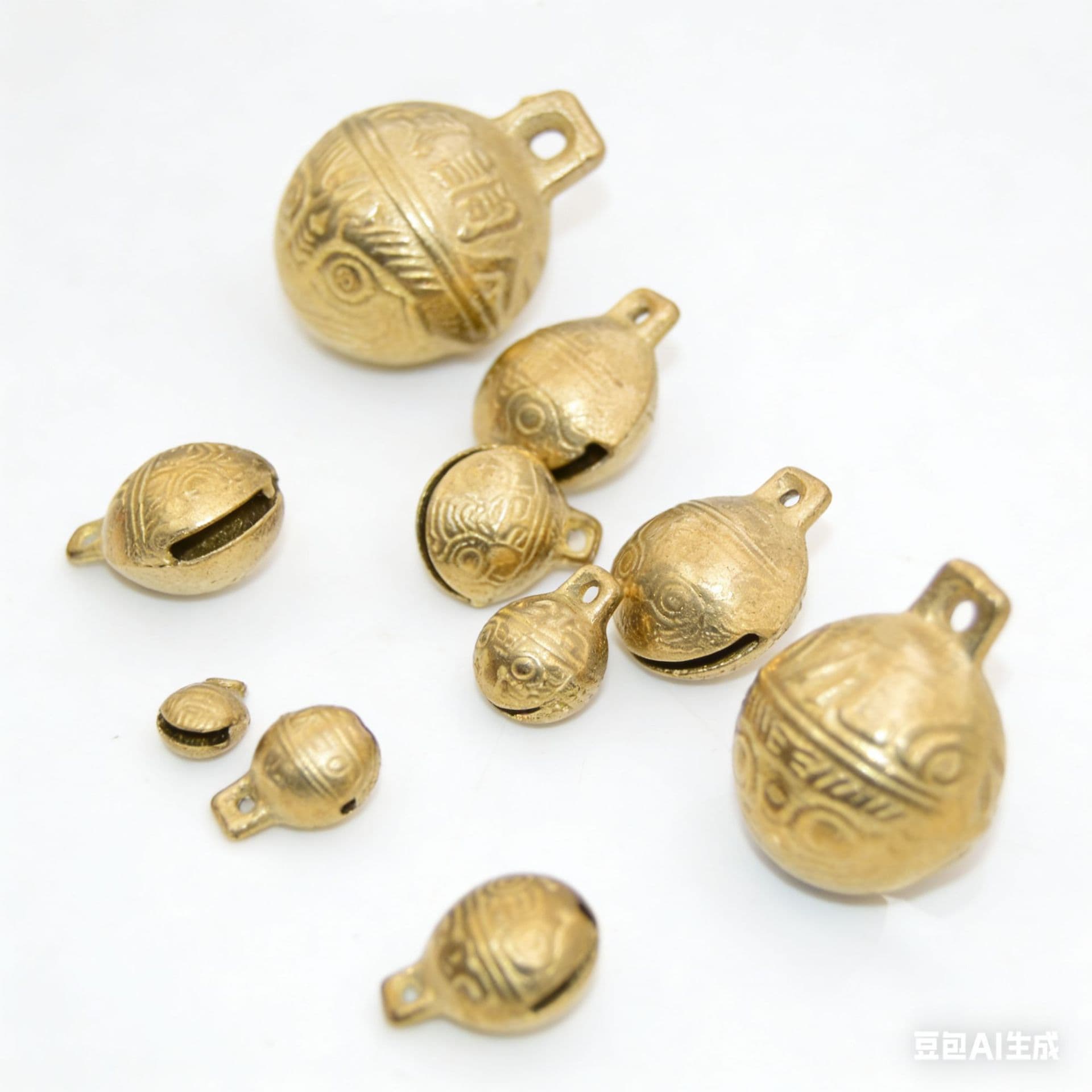Copper bell, copper tiger head bell, tiger mouth pet bell, dog, cat, cow, sheep, horse bell, ancient method factory direct supply