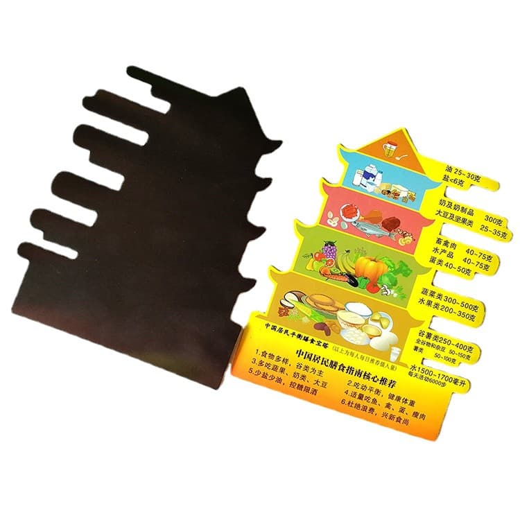 Healthy Diet Pyramid Magnetic Refrigerator Magnet Promotional Gift; Soft Magnetic Refrigerator Magnet with Printed Logo and QR Code