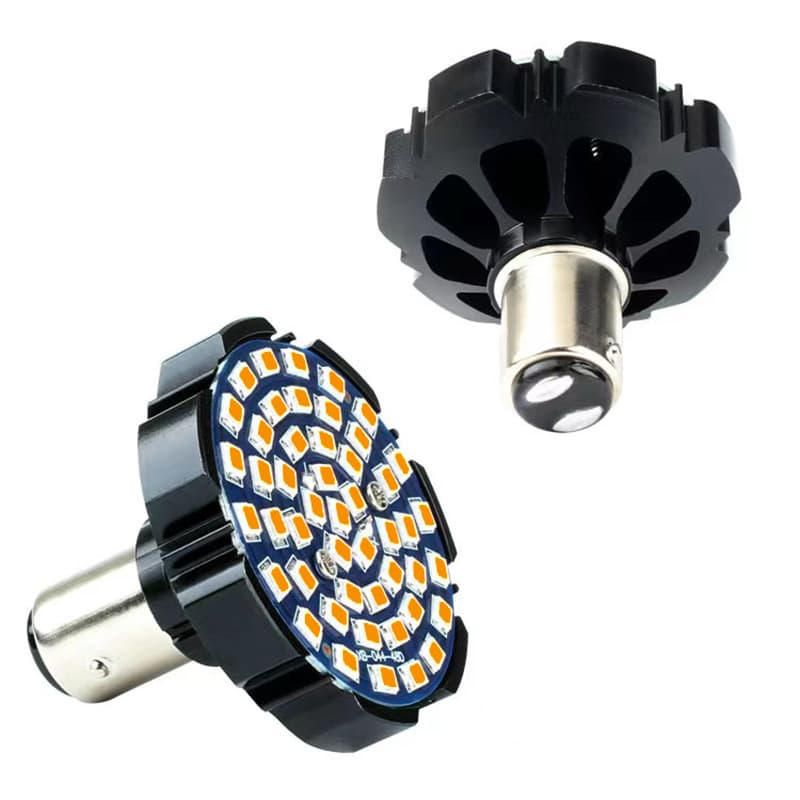 For Harley Davidson Motorcycle LED Turn Signal Light 48SMD 2835 1157 Dual Color White Yellow
