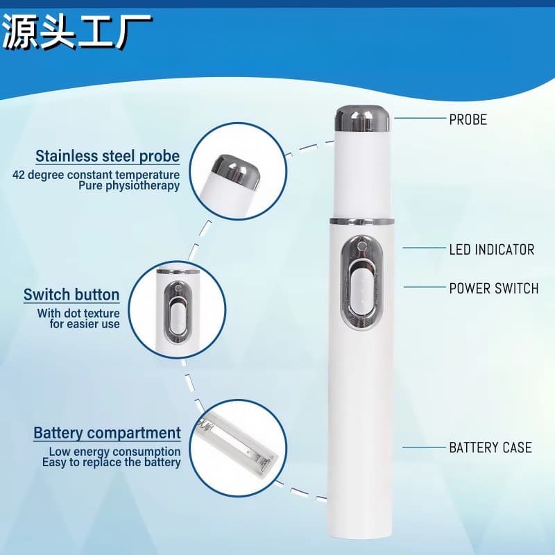 Cross-border Blue Light Acne Removal Pen Black Technology Non-invasive Laser Mole Removal Pen Ice Point Beauty Device Spot Removal Pen Magic Tool Hot Selling