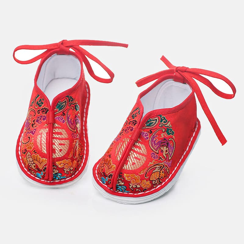 Hanfu shoes, Chinese Tang suit, handmade thousand-layer cloth shoes, children's antique style, 1-3 years old, old Beijing Chinese style