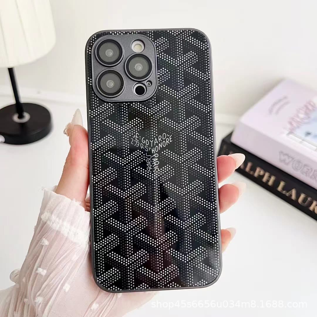 Designer Dogtooth iPhone 17 Pro Max Phone Case iPhone 16/15/14/13/12/11 Glass Case Shockproof Cover