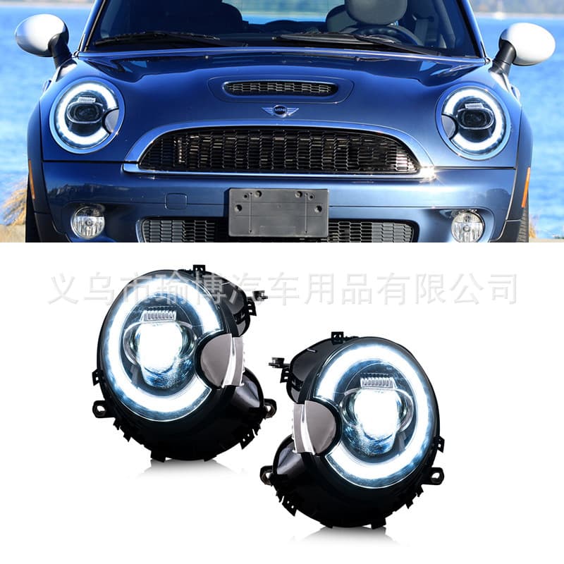 YUBO Compatible with 2007-2013 BMW Mini R56 Headlight LED Head Lamp Modified Headlight