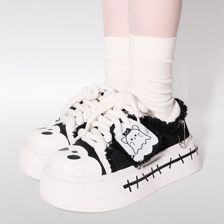 2025 Autumn New Style Cute Girls' Sneakers Lolita Sweet Student Shoes Board Shoes Single Shoes Sweet Cool