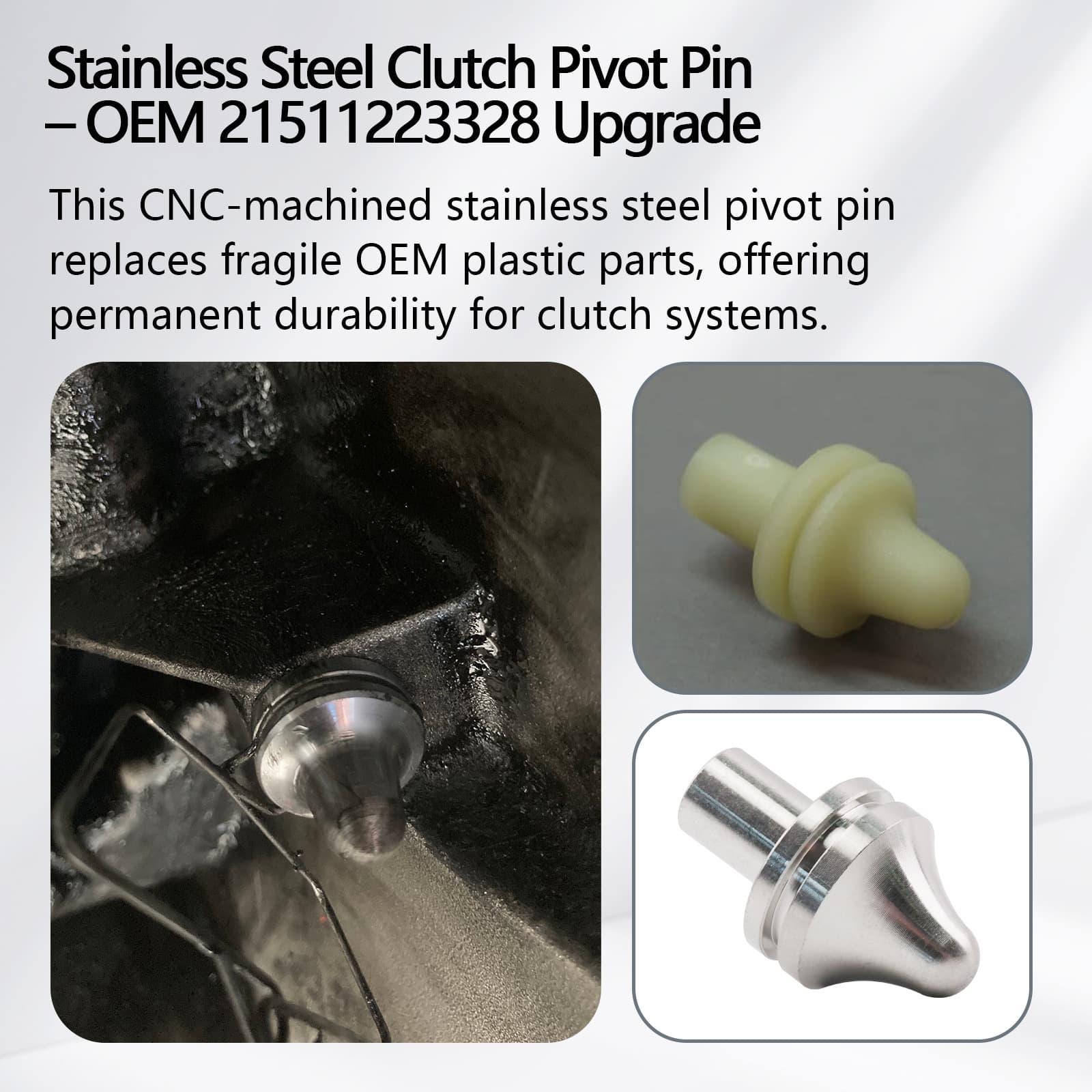 Stainless Steel Transmission Pivot Pin / Clutch Fork Pivot Pin for BMW E36 E46 E39 E90 E92
