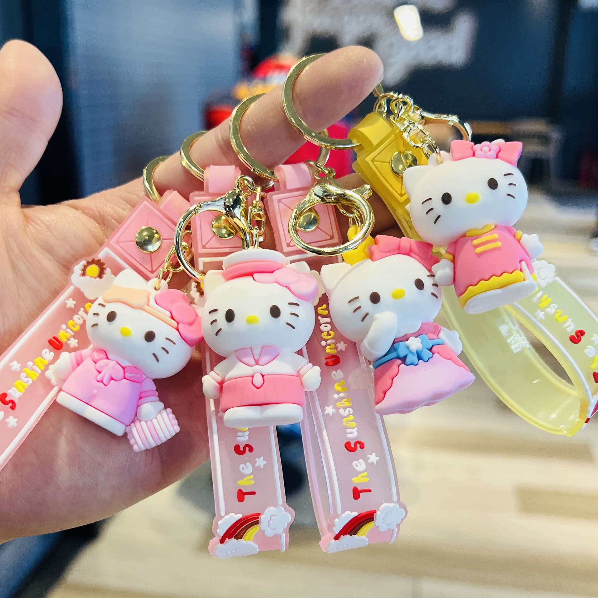 Cyber Celebrant Cartoon Keychain Girl 3D Doll Car Key Chain Package Pendant Corporate Event Gift