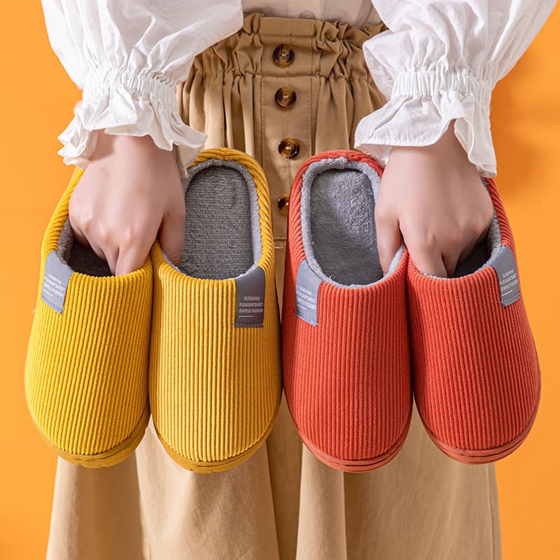 Classic Cotton Slippers With Air Sole Home Safe Anti-Slip Cotton Slippers Men Women's Postpartum Slippers Hotel Slippers