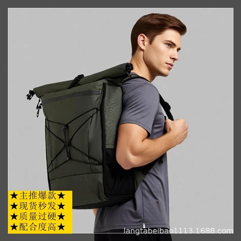 Trendy Brand Style Sports Backpack for Men and Women 35L Expandable Large Capacity Water-Resistant Commuter Business Backpack