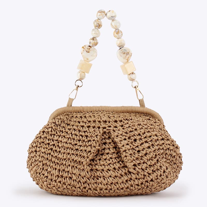 New Style Straw-Woven Fashion Personality Woven Bag, Versatile for Seaside Vacations, Daily Commuting, High-End Niche Women's Bag