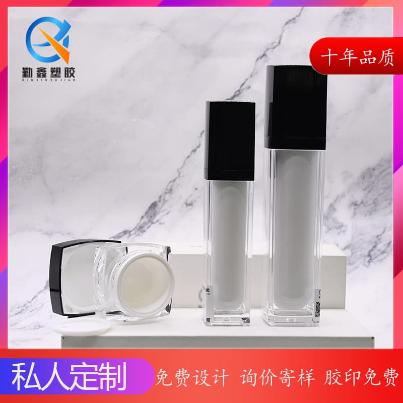 High-End 50ml/100ml Set Bottle Acrylic Press Pump Essence Lotion Bottle Essence Cream Box