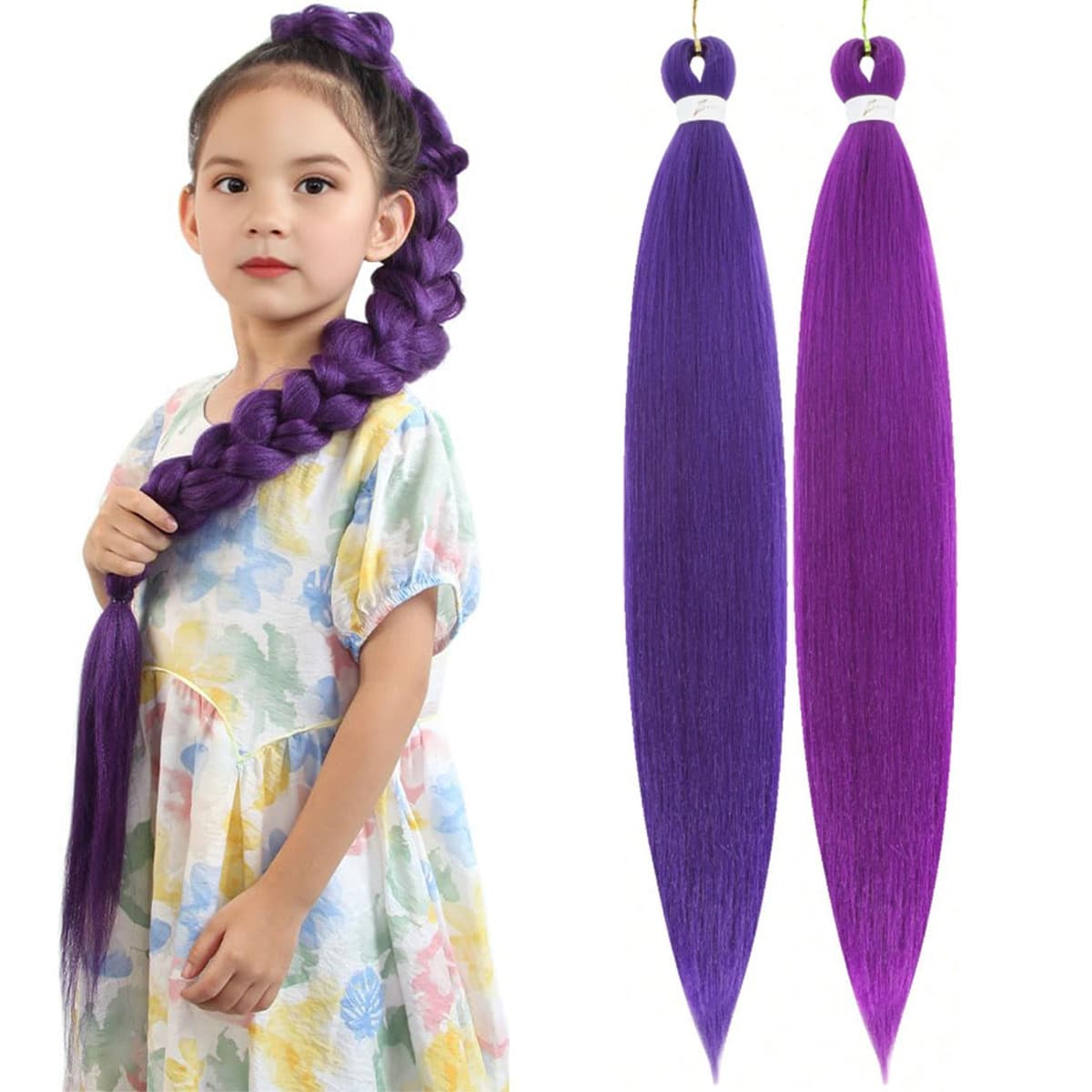 Cross-border Europe and America Synthetic Fiber Dreadlock Ponytail Wig, Fluffy High-Temperature Silk Braids, Gradient Hip Hop Dreadlocks Hair Extensions