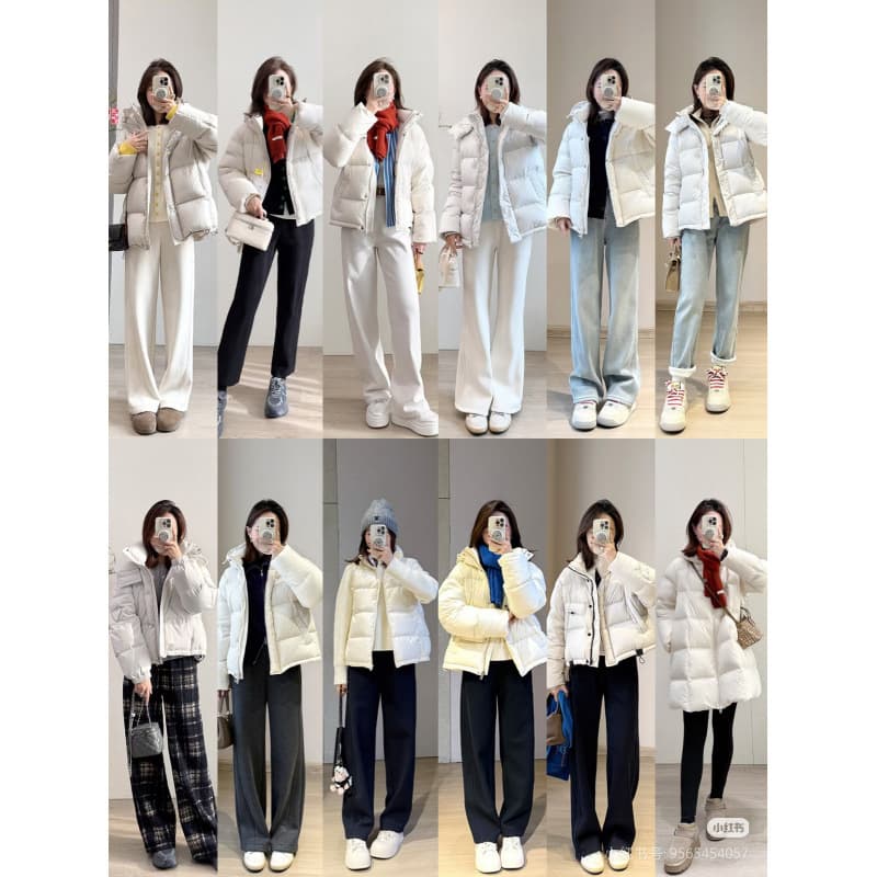 Pinghu White Duck Down Jacket Women's High-End Short Winter Coat Shisanhang Discount Women's Clothing Overstock Wholesale