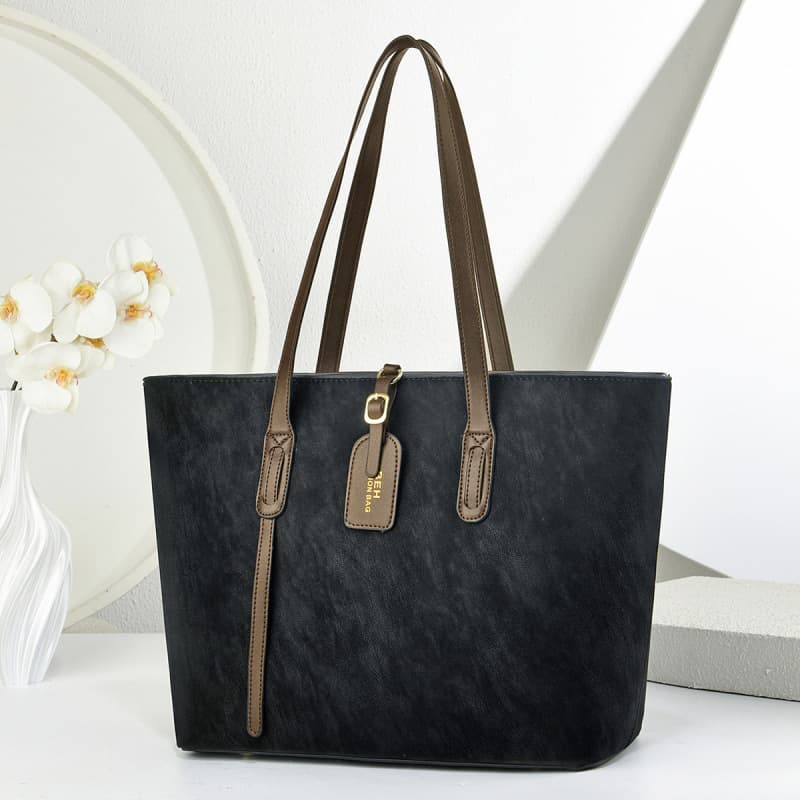 Large-capacity tote bag, retro simple shoulder bag, casual commuter handbag, versatile crossbody bag, Tote bag
