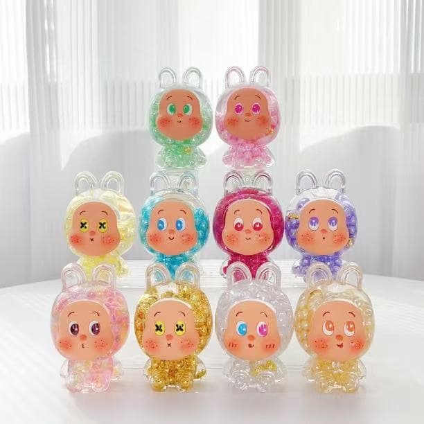 Cute Colored Bean Star Person Oil-Filled Ornament Creative Doll Home and Office Desk Decoration Gift Small Trinket Girly