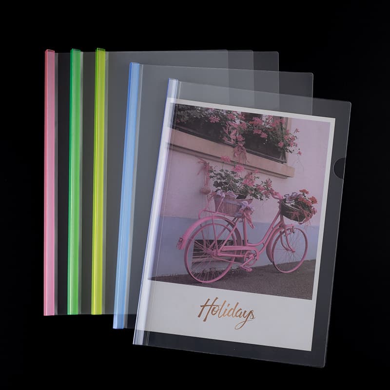 Factory wholesale thickened A4 paper lever arch folders, thick transparent PP office supplies, resume and student test holders
