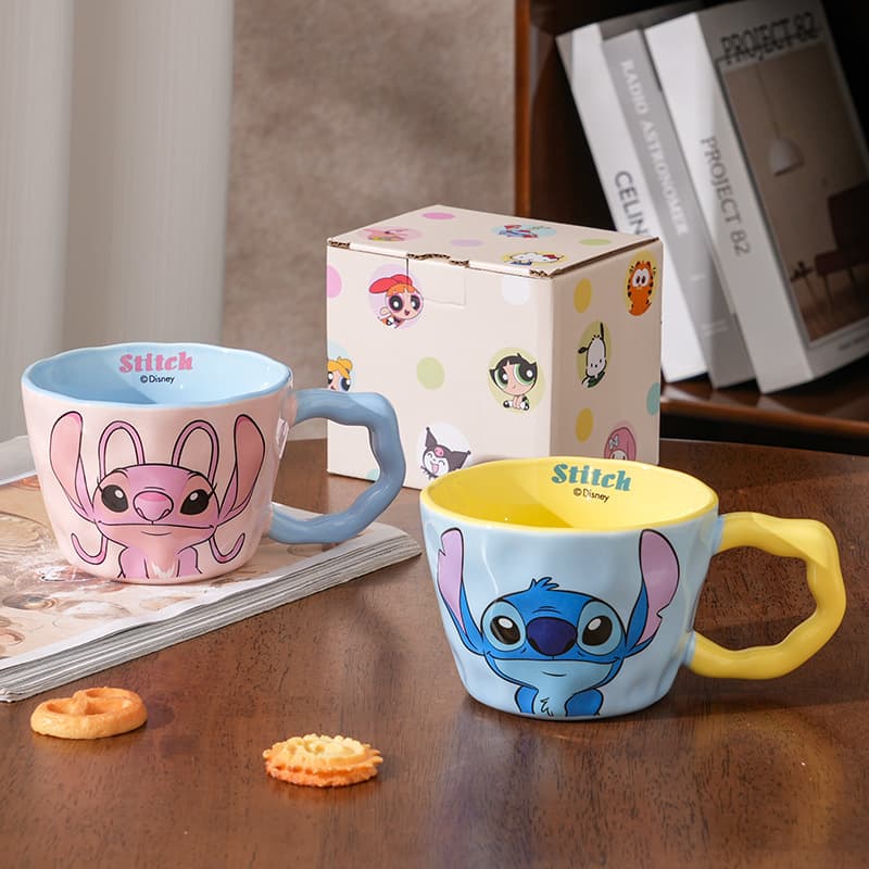 Stitch Cup Ceramic Mug Office Drinking Cup High-Looking Coffee Cup Couple Cup Birthday Gift