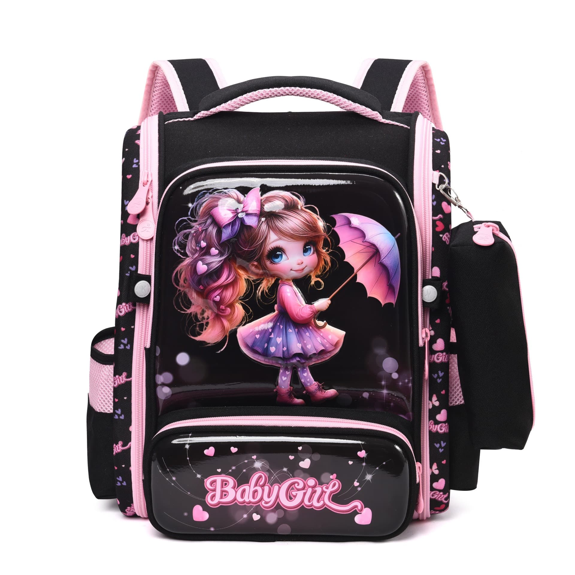 Cross-border Kids School Bag 3D Hard Shell Backpack for Ages 8-14, Two-Piece Set Cartoon Backpack, Export Style