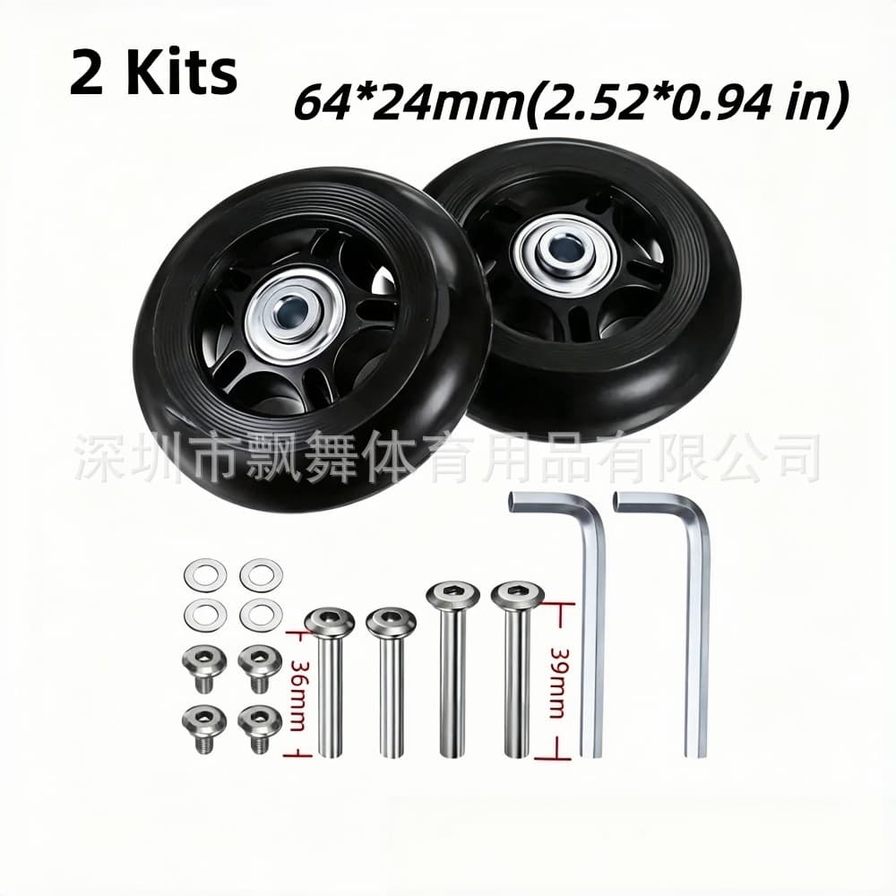 PU Wheel Silent Trolley Luggage Suitcase Universal Caster Repair Replacement Parts Wheels and Luggage Accessories