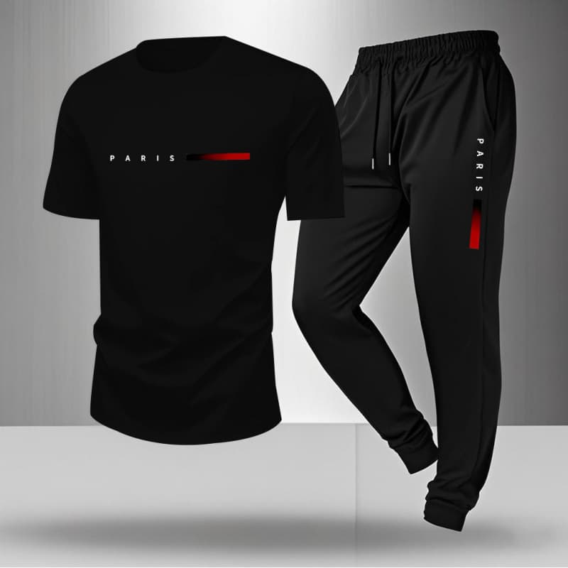 Cross-Border Men's Summer Suit 2025 New Outdoor Sports Casual Breathable Two-Piece Set Hot Selling on Independent Station