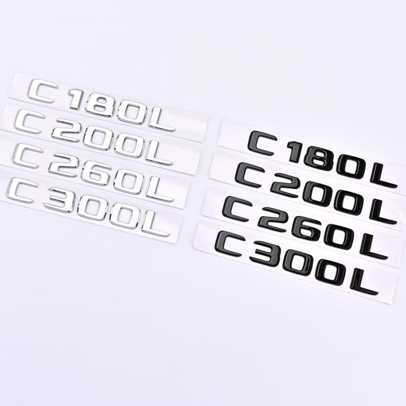 For Mercedes-Benz New Model C180L C200L C260L C300L Letter Number Decal Emblem Badge Displacement Badge