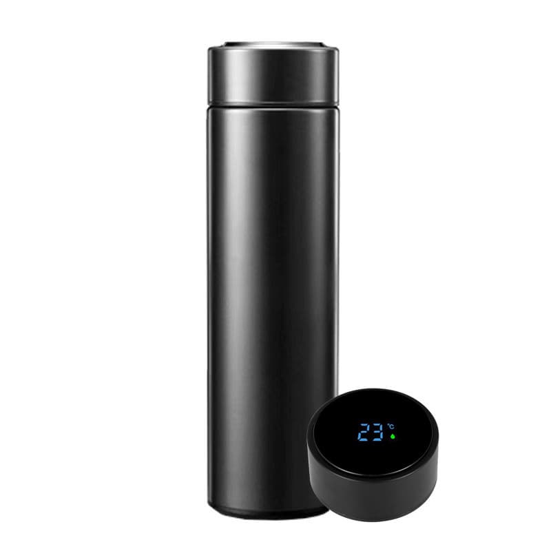 500ml Stainless Steel Thermos Cup with Temperature Display and Tea Infuser (304 Stainless Steel)