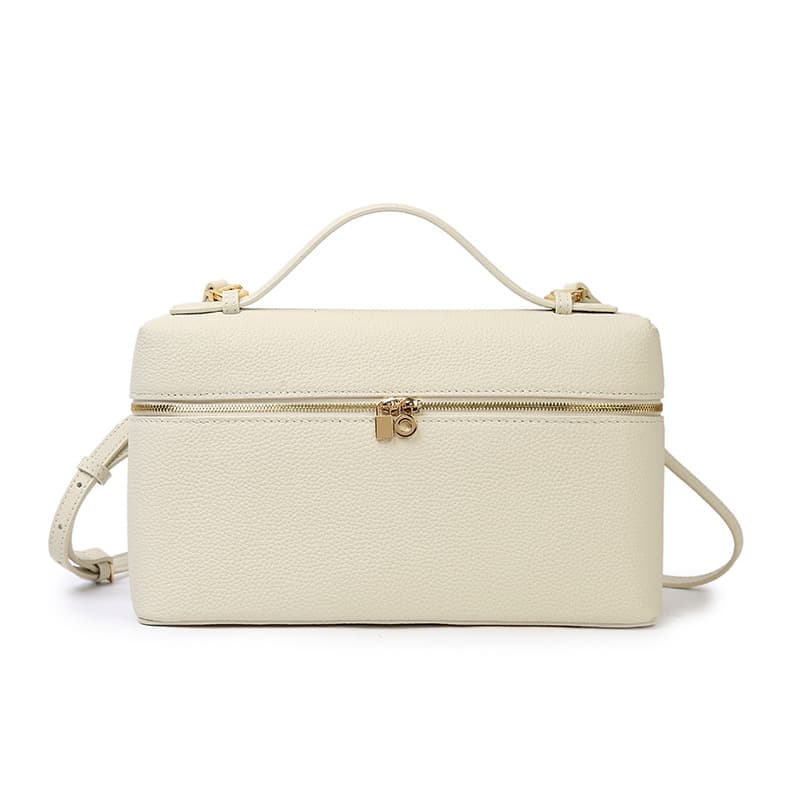 Top-layer cowhide LP26 lunchbox bag, genuine leather women's bag, new style, Gigi same style hand-held box bag, crossbody single shoulder large bag