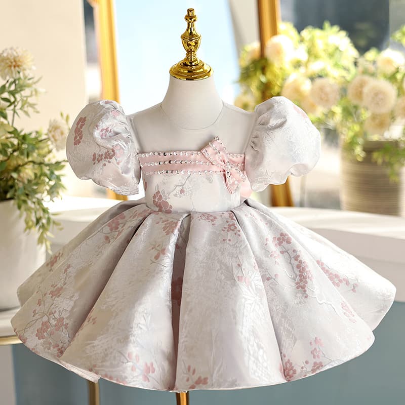 Children's Princess Dress Girls Evening Gown Host Piano Performance Outfit Toddler Birthday Dress