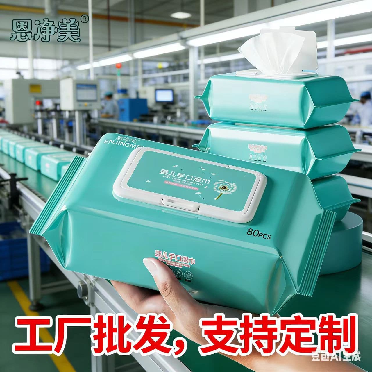 Baby Hand and Mouth Wipes 80 Count Large Pack, Specialized for Newborns and Children, Wholesale Disposable Wipes Manufacturer