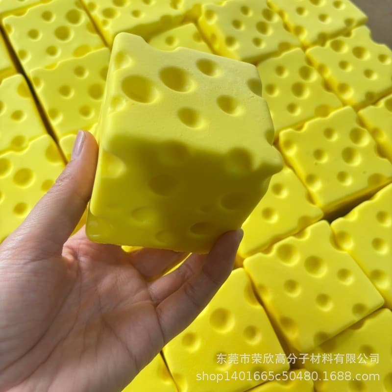 Jumbo Cheese Squeeze Toy Slow Rebound Super Soft Stress Relief Toy Vaseline Handmade