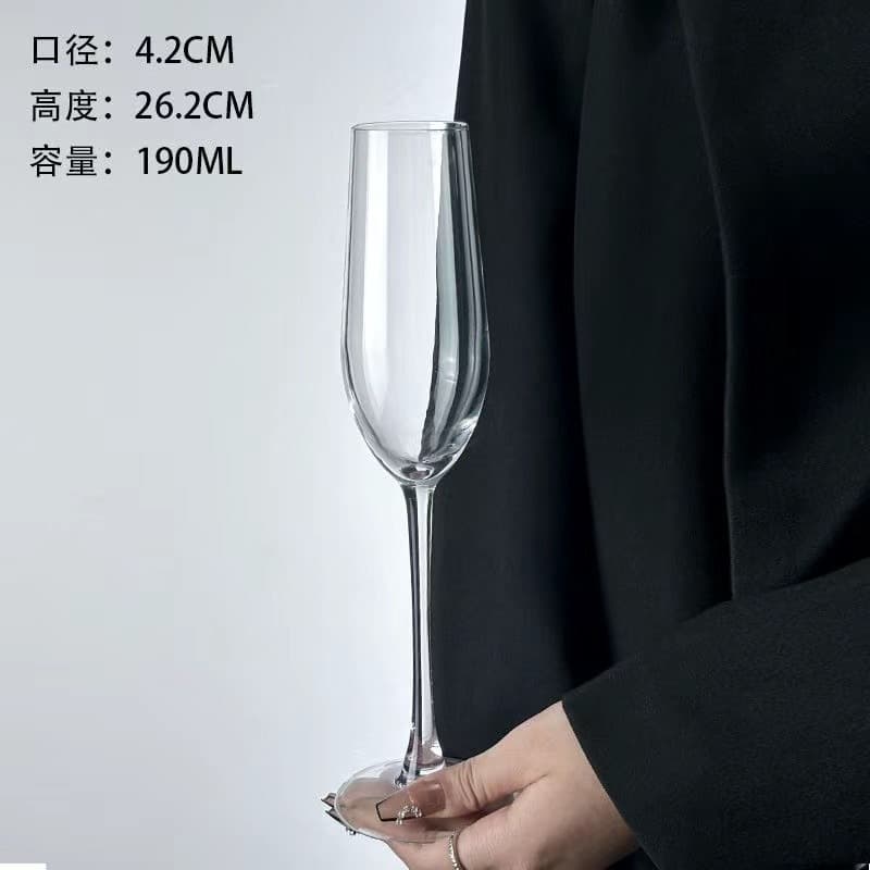 Champagne Flute Set Elegant White Wine Red Wine Cocktail Sparkling Glass Crystal Glassware