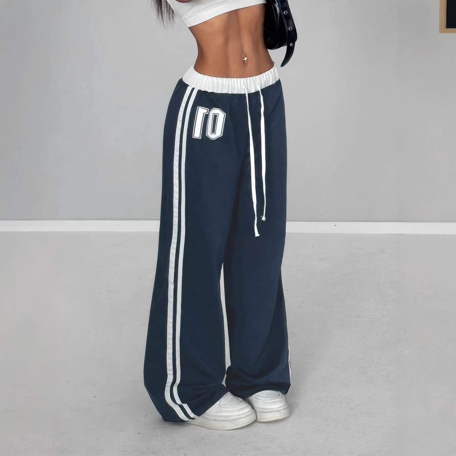 Women's 3D Print Casual Streetwear Loose Drawstring Waist Comfortable Sweatpants Spring Summer Cross-Border Custom