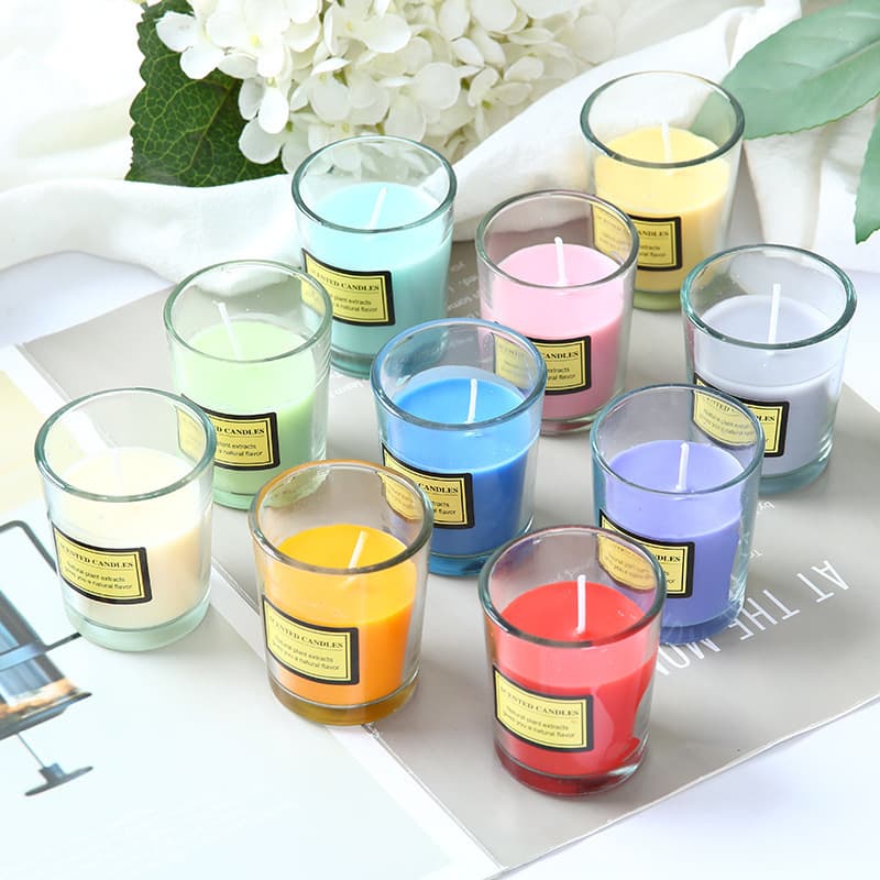 Scented Candle Gift Set Creative Glass Cup Soy Wax Plant Wax Wholesale Souvenir Smokeless Hotel Fragrance