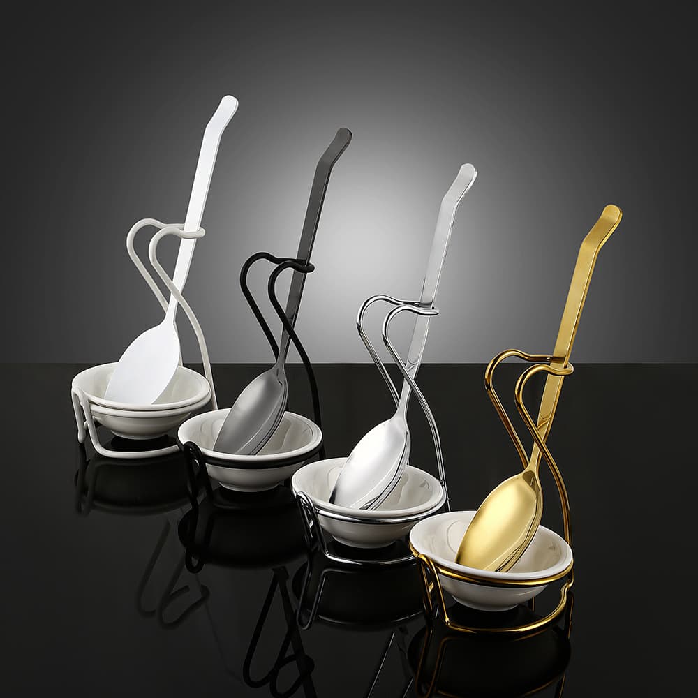 Stainless steel spoon holder serving spoon cafeteria tray colander buffet stove supporting tableware supplies