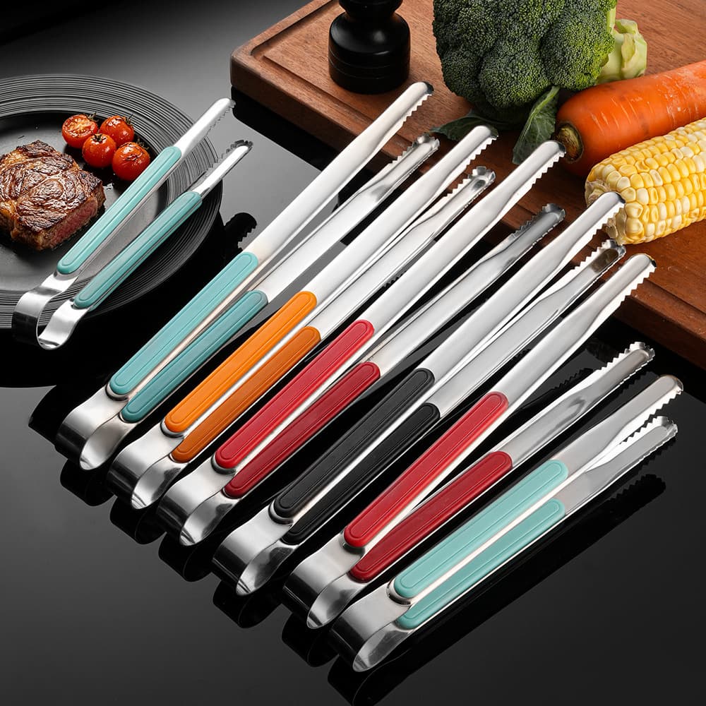 Korean BBQ Tongs Stainless Steel Grilling Tongs Commercial Food Tongs Japanese Cuisine Tongs Bread Tongs Steak Tongs