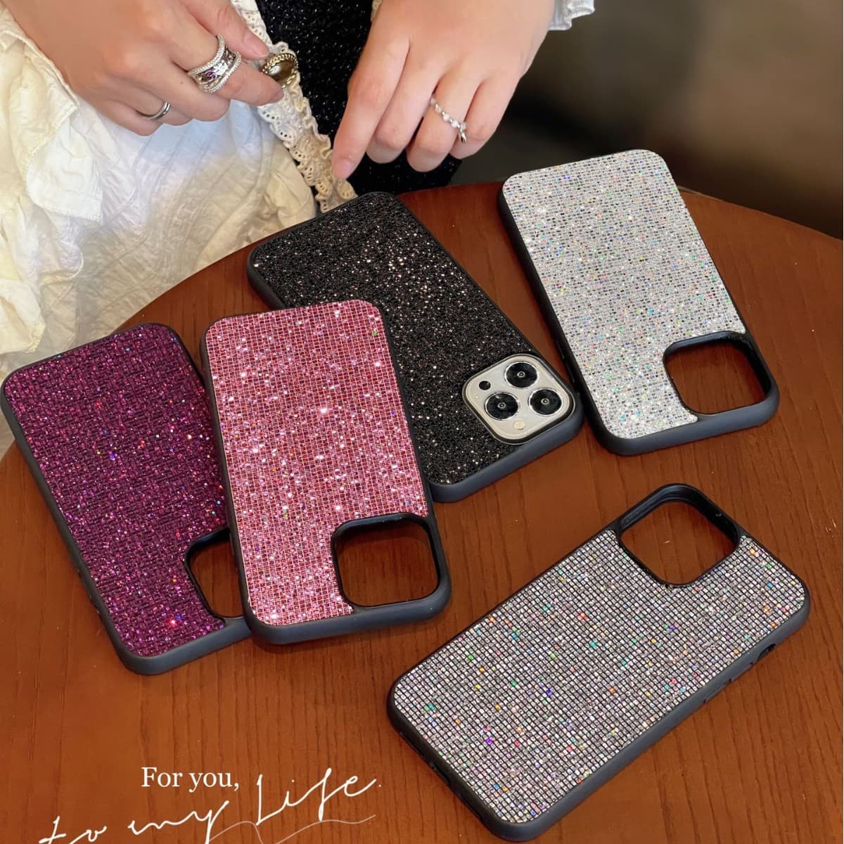 Hot Selling Glitter iPhone 11/12/13 Full Coverage Protective Case Compatible with iPhone 14/15 Pro Phone Case, Luxurious