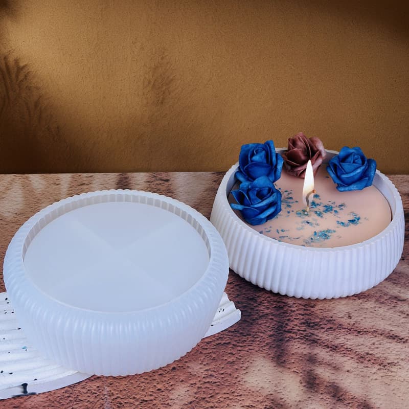 New and Good DIY Cement Plaster Candle Storage Bowl Resin Mold Candle Container Storage Box Silicone Mold
