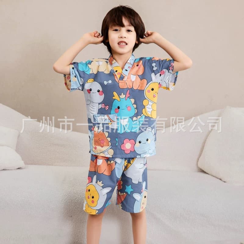 Bath SPA Sauna Suit Baby Bathrobe Men Women Children Parent-Child Set Cartoon Casual Pajamas Travel Self-Carry Bath