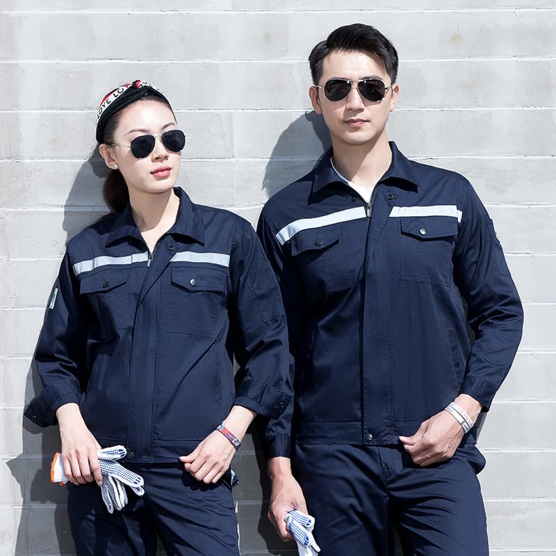 Spring and autumn workwear suit for men, construction workwear, auto repair factory uniform, workshop workwear, property labor protection uniform with embroidery and printing