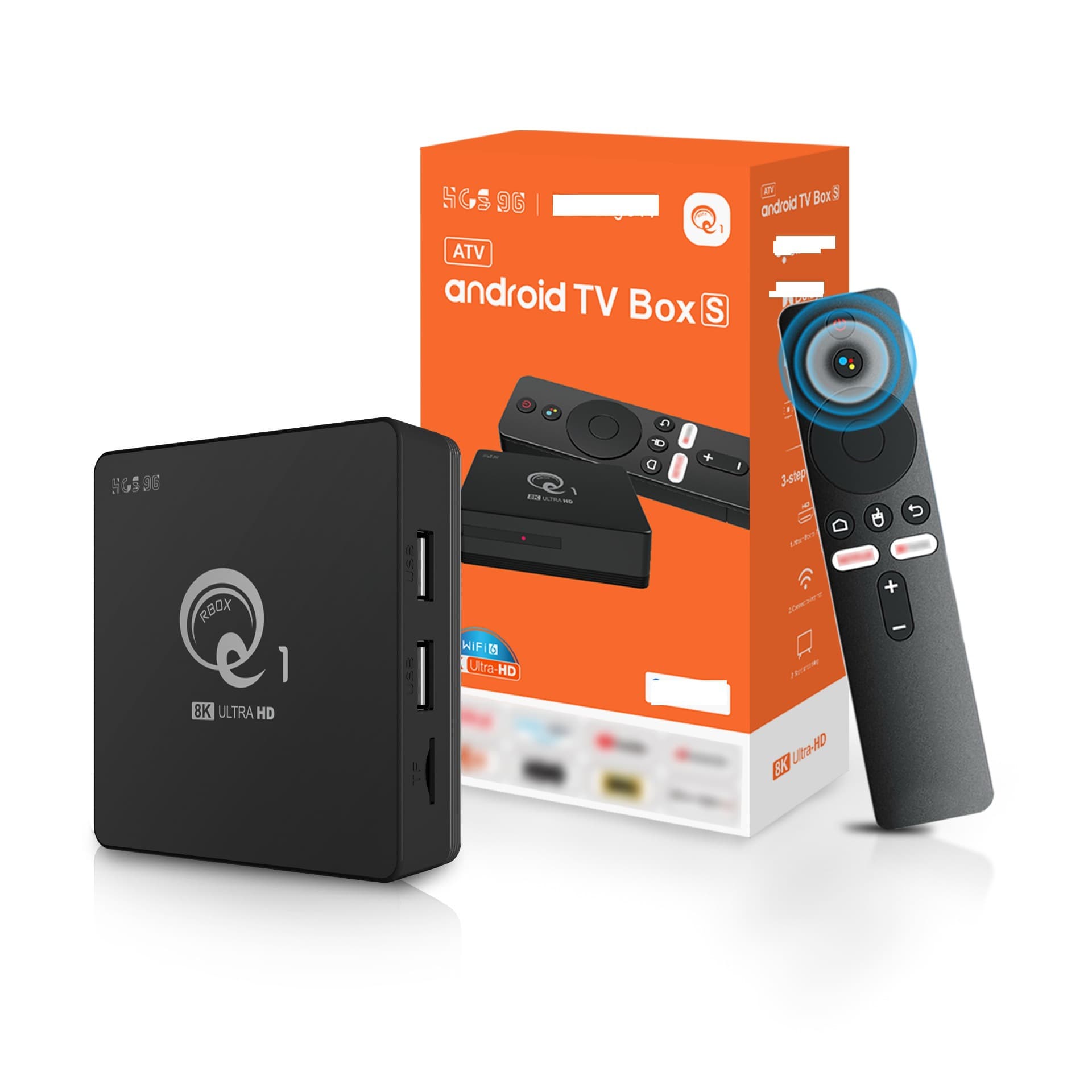 Foreign Trade TV Box Set-Top Box for Home Q1 Android TV Box with Allwinner H313 Dual-Band Wi-Fi Bluetooth 8K HD