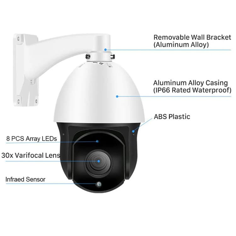 Outdoor PTZ 30x Zoom Analog High Speed Dome Camera with Optical Zoom
