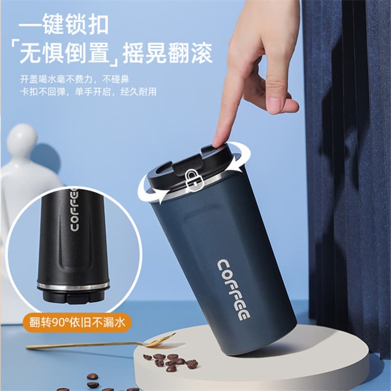 Factory Direct Supply Vacuum Insulated Mug 304 Stainless Steel Coffee Cup for Office, Outdoor, Leisure, and Car Use A77