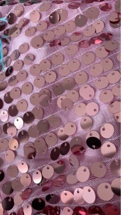 Dense 9mm Sequin Fabric, Sequin and Beaded Wedding Decorative Fabric, Glittering Performance Costume Background Gauze