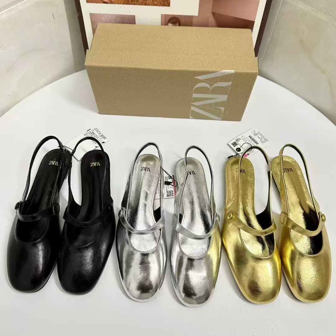 ZA2025 Spanish spring and summer off-white high-heeled women's pointed-toe Mules, stiletto toe sandals, fairy style fashion