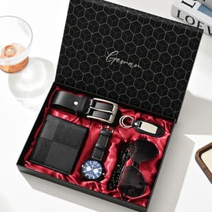 Cross-border Men's Business Quartz Watch Gift Set, Father's Day Gift, Valentine's Day Gift Box, Birthday Gift for Teacher