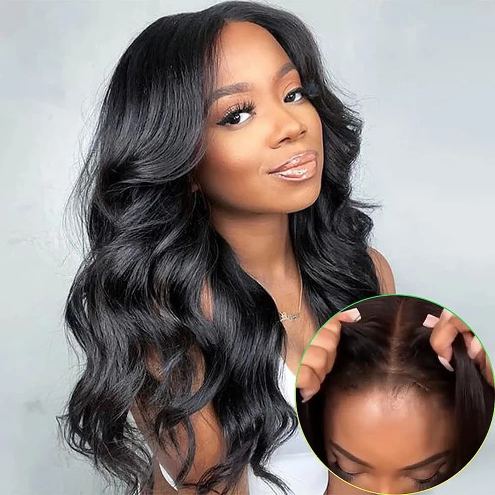 Wear Go Glueless Wig Glueless Human Hair Headgear Wig Body Wave Natural Color Wig
