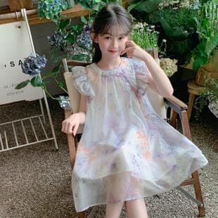 Girls Dress 2026 New Style Children's Cheongsam Summer Outfit Chinese Princess Dress Girls Summer Dress 3-8 Years